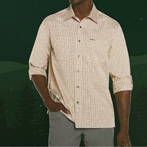 Orvis Long Sleeve Tech Shirt, Browns/Tans, Size XXL, NWT